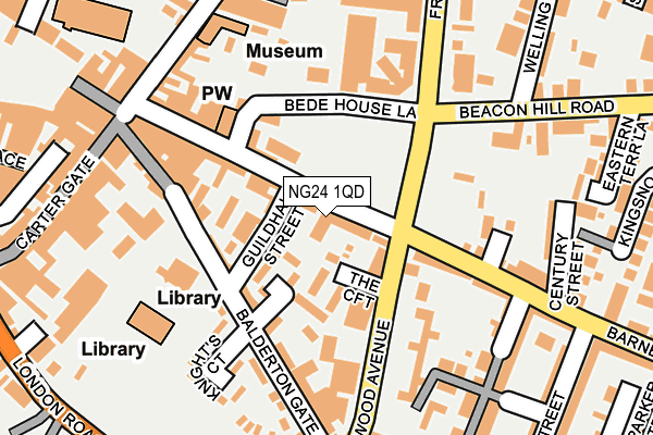 NG24 1QD map - OS OpenMap – Local (Ordnance Survey)