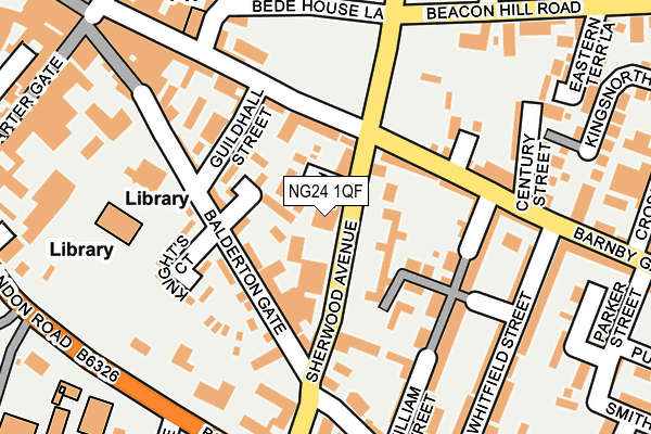 NG24 1QF map - OS OpenMap – Local (Ordnance Survey)