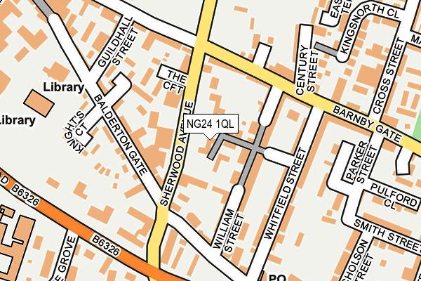 NG24 1QL map - OS OpenMap – Local (Ordnance Survey)