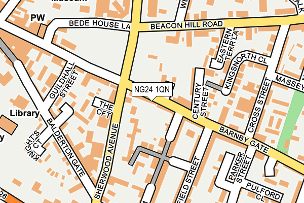 NG24 1QN map - OS OpenMap – Local (Ordnance Survey)