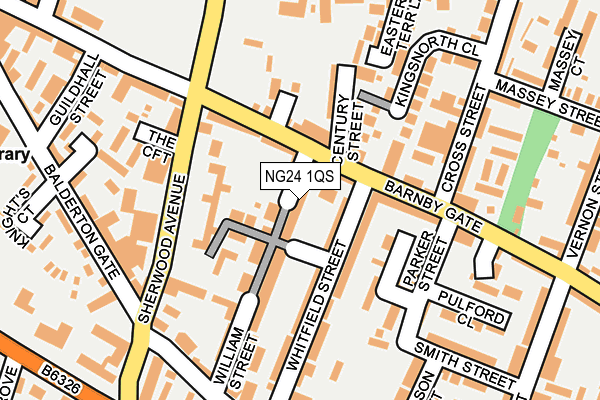 NG24 1QS map - OS OpenMap – Local (Ordnance Survey)