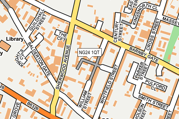 NG24 1QT map - OS OpenMap – Local (Ordnance Survey)