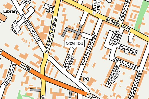 NG24 1QU map - OS OpenMap – Local (Ordnance Survey)