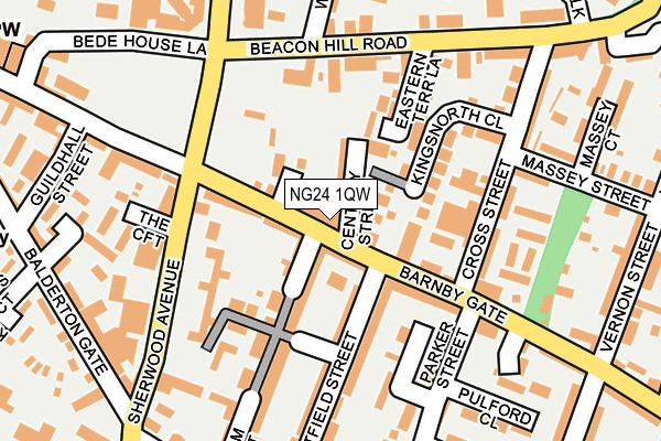 NG24 1QW map - OS OpenMap – Local (Ordnance Survey)