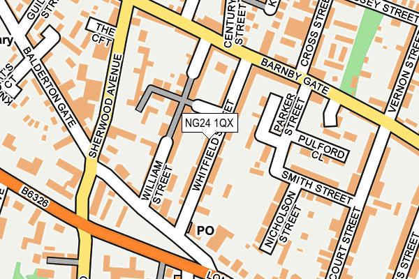 NG24 1QX map - OS OpenMap – Local (Ordnance Survey)
