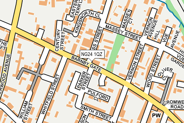 NG24 1QZ map - OS OpenMap – Local (Ordnance Survey)