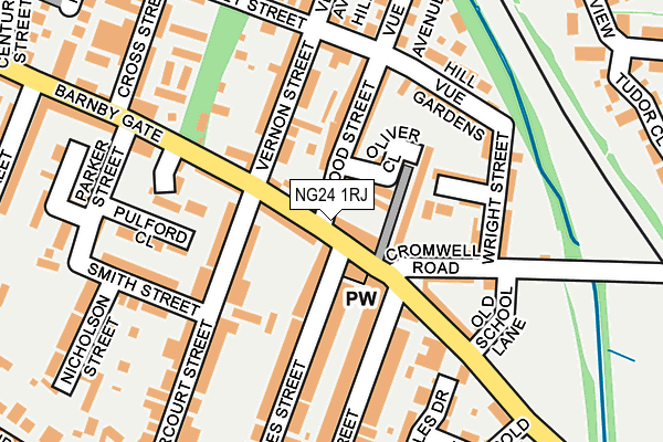 NG24 1RJ map - OS OpenMap – Local (Ordnance Survey)