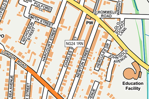 NG24 1RN map - OS OpenMap – Local (Ordnance Survey)