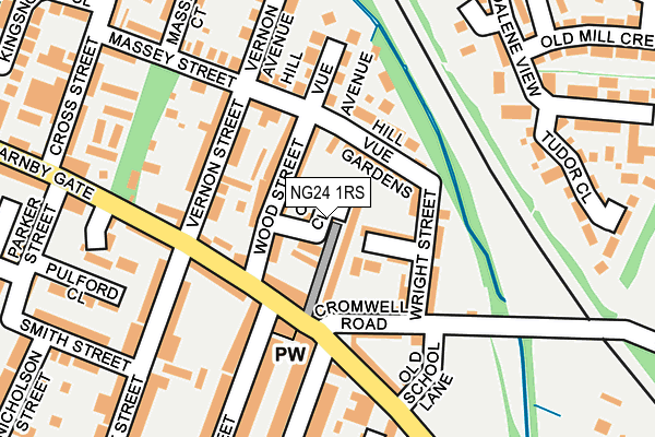 NG24 1RS map - OS OpenMap – Local (Ordnance Survey)