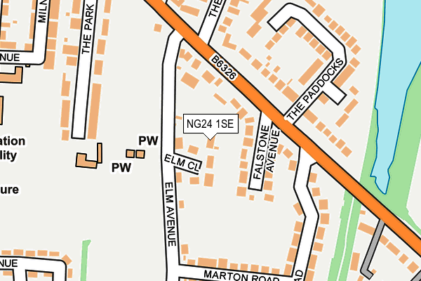 NG24 1SE map - OS OpenMap – Local (Ordnance Survey)