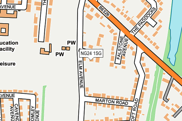 NG24 1SG map - OS OpenMap – Local (Ordnance Survey)