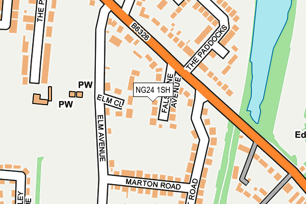 NG24 1SH map - OS OpenMap – Local (Ordnance Survey)