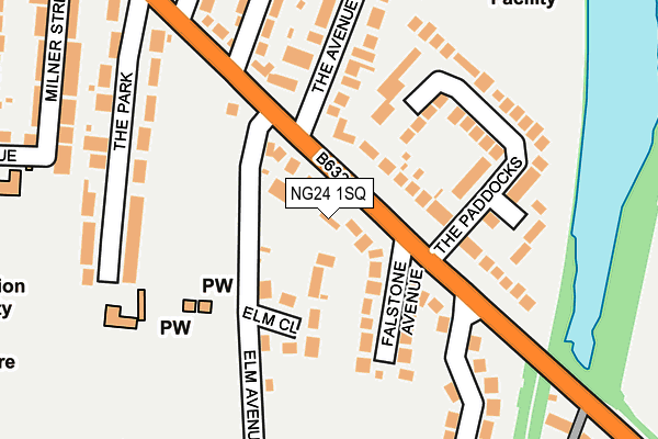 NG24 1SQ map - OS OpenMap – Local (Ordnance Survey)