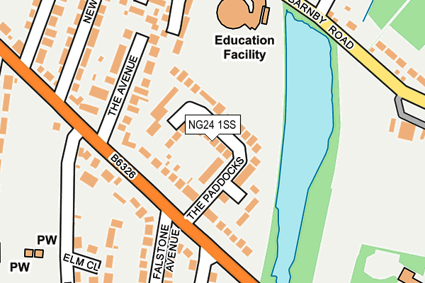 NG24 1SS map - OS OpenMap – Local (Ordnance Survey)