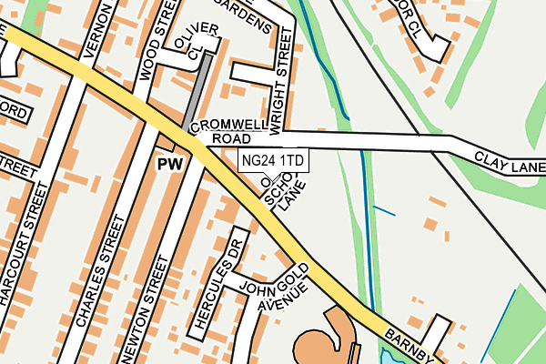 NG24 1TD map - OS OpenMap – Local (Ordnance Survey)