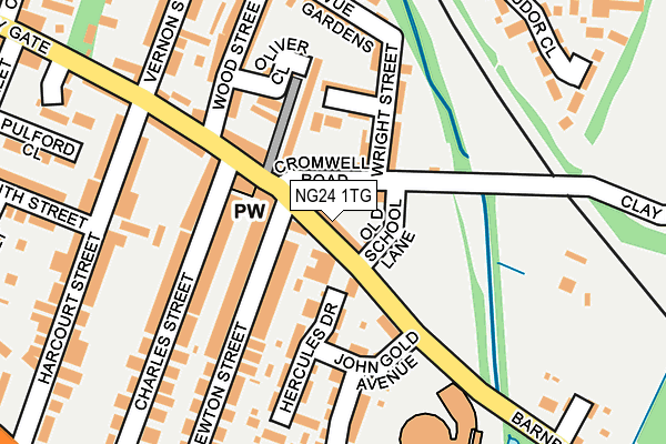 NG24 1TG map - OS OpenMap – Local (Ordnance Survey)