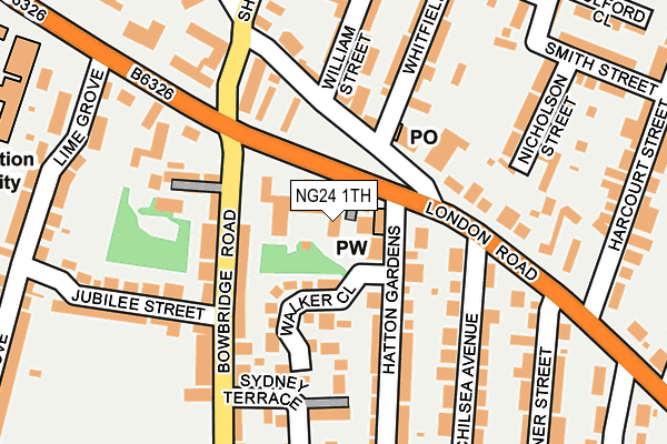 NG24 1TH map - OS OpenMap – Local (Ordnance Survey)