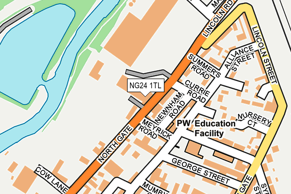 NG24 1TL map - OS OpenMap – Local (Ordnance Survey)