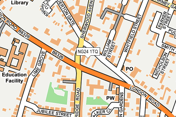 NG24 1TQ map - OS OpenMap – Local (Ordnance Survey)