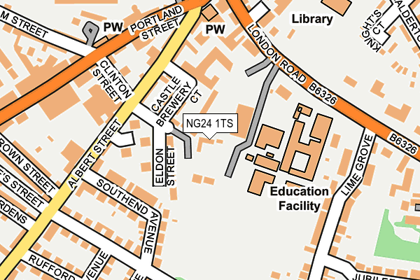 NG24 1TS map - OS OpenMap – Local (Ordnance Survey)