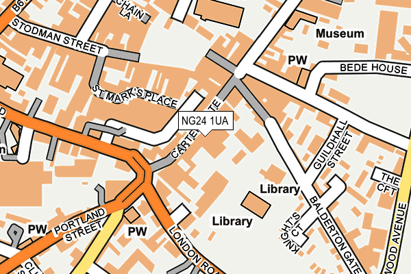 NG24 1UA map - OS OpenMap – Local (Ordnance Survey)