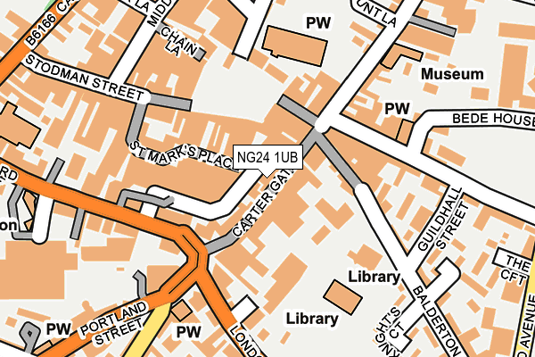 NG24 1UB map - OS OpenMap – Local (Ordnance Survey)