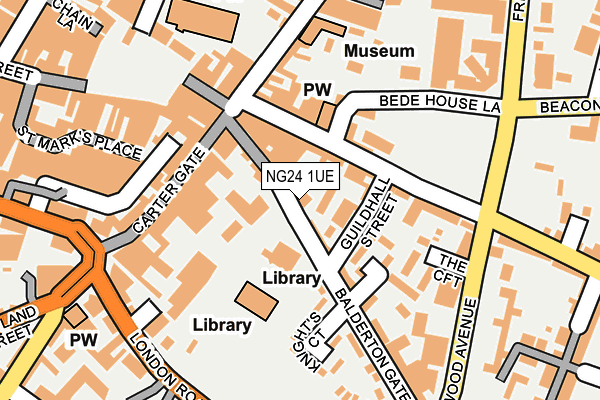 NG24 1UE map - OS OpenMap – Local (Ordnance Survey)