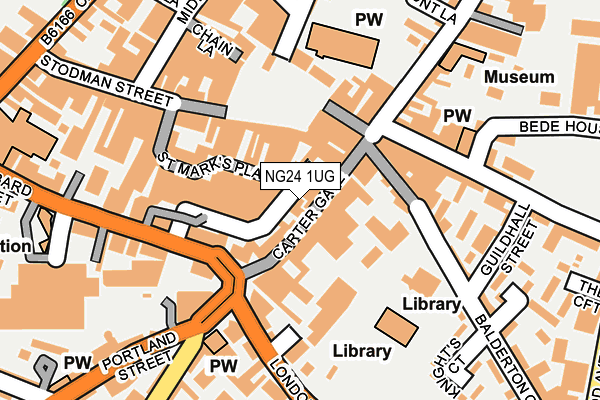 NG24 1UG map - OS OpenMap – Local (Ordnance Survey)