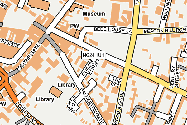 NG24 1UH map - OS OpenMap – Local (Ordnance Survey)