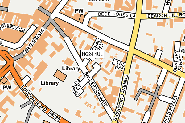 NG24 1UL map - OS OpenMap – Local (Ordnance Survey)