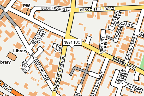 NG24 1UQ map - OS OpenMap – Local (Ordnance Survey)