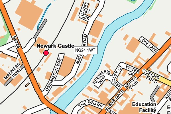 NG24 1WT map - OS OpenMap – Local (Ordnance Survey)