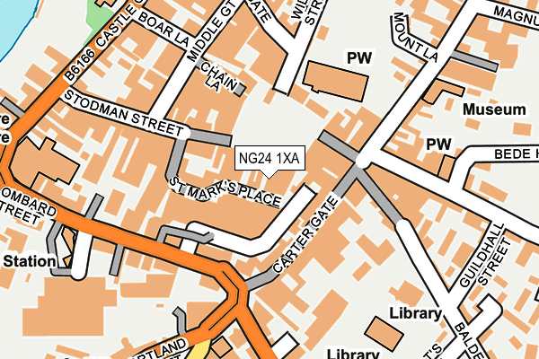 NG24 1XA map - OS OpenMap – Local (Ordnance Survey)