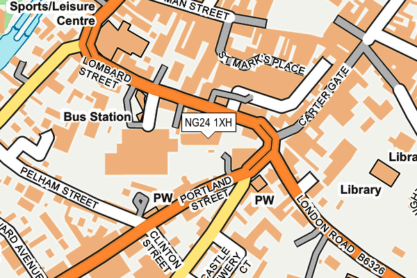 NG24 1XH map - OS OpenMap – Local (Ordnance Survey)