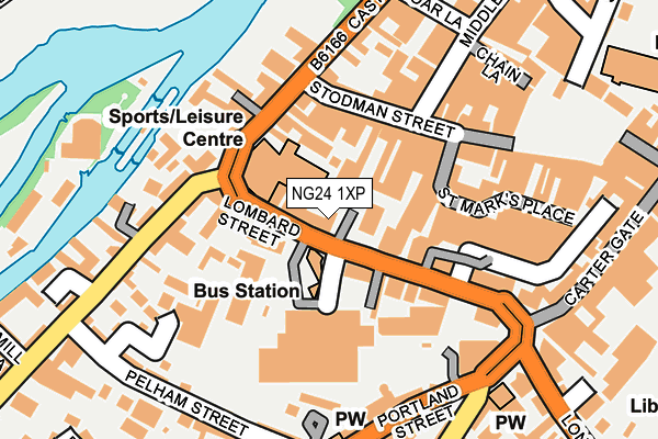 NG24 1XP map - OS OpenMap – Local (Ordnance Survey)