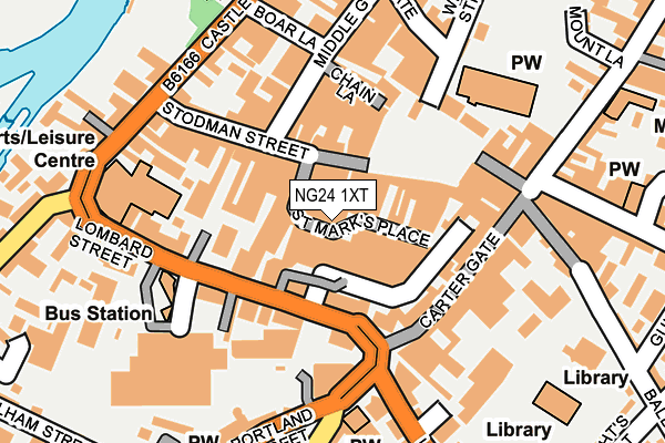 NG24 1XT map - OS OpenMap – Local (Ordnance Survey)