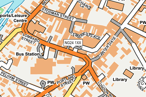 NG24 1XX map - OS OpenMap – Local (Ordnance Survey)