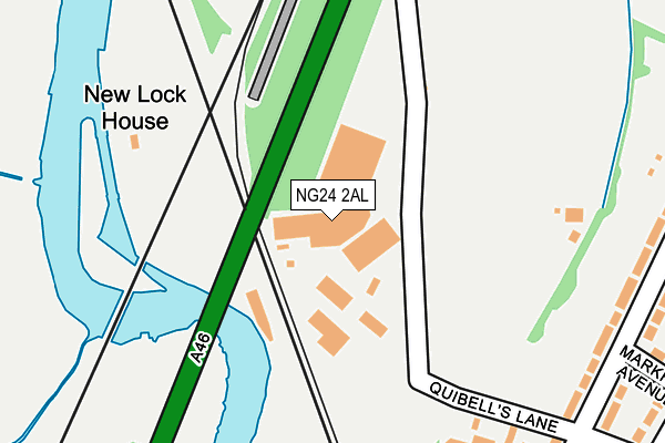 NG24 2AL map - OS OpenMap – Local (Ordnance Survey)