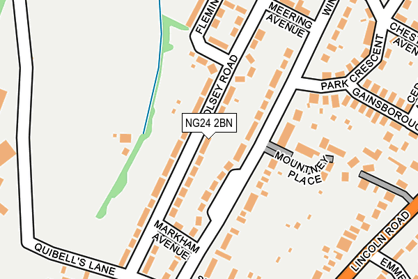 NG24 2BN map - OS OpenMap – Local (Ordnance Survey)