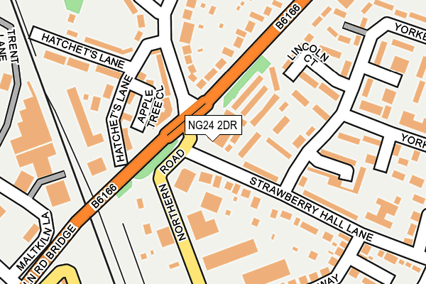 NG24 2DR map - OS OpenMap – Local (Ordnance Survey)