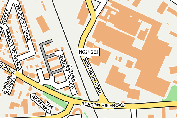 NG24 2EJ map - OS OpenMap – Local (Ordnance Survey)