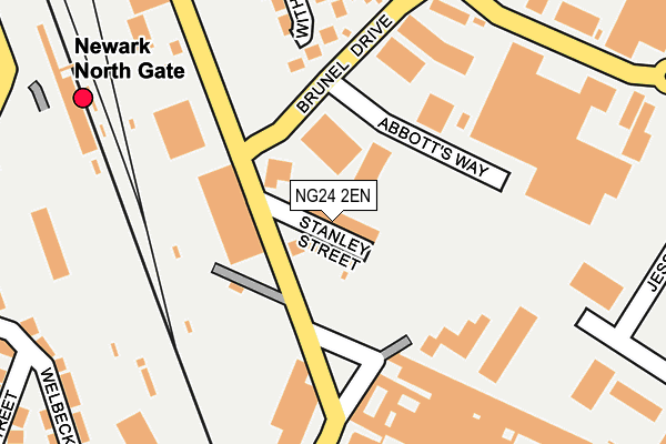NG24 2EN map - OS OpenMap – Local (Ordnance Survey)