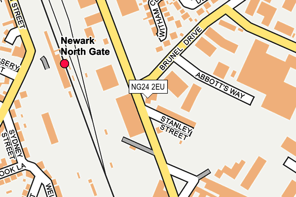 NG24 2EU map - OS OpenMap – Local (Ordnance Survey)