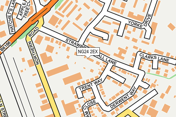 NG24 2EX map - OS OpenMap – Local (Ordnance Survey)