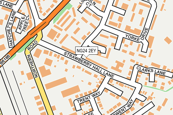 NG24 2EY map - OS OpenMap – Local (Ordnance Survey)