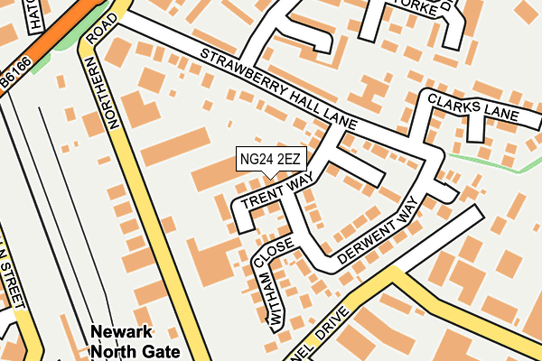 NG24 2EZ map - OS OpenMap – Local (Ordnance Survey)