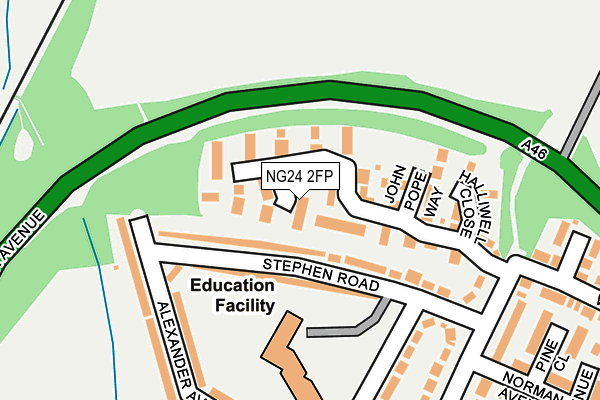 NG24 2FP map - OS OpenMap – Local (Ordnance Survey)