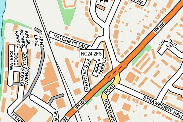 NG24 2FS map - OS OpenMap – Local (Ordnance Survey)