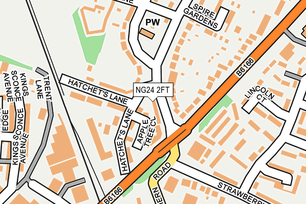NG24 2FT map - OS OpenMap – Local (Ordnance Survey)