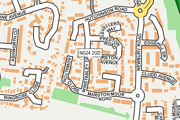 NG24 2GD map - OS OpenMap – Local (Ordnance Survey)